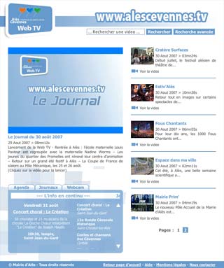 Page d'accueil Alscvennes.tv